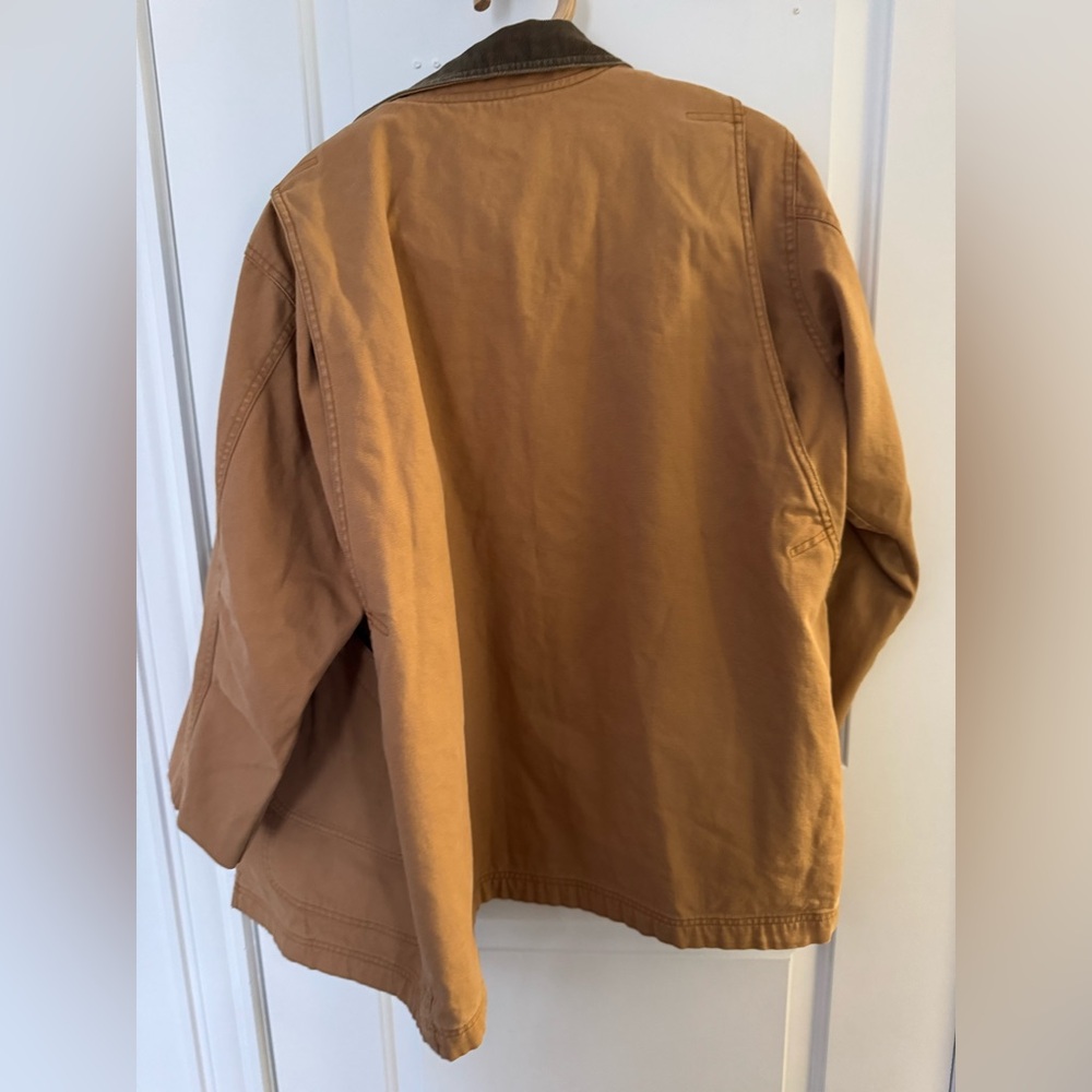 Vintage LL Bean Large Chore Barn Jacket Plaid Flannel Lined Womens - Picture 5 of 5